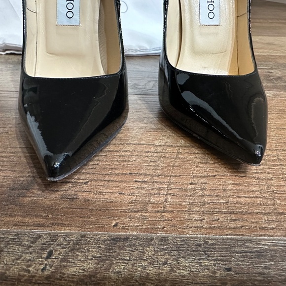 Jimmy Choo Anouk black pat 120mm - Picture 3 of 10